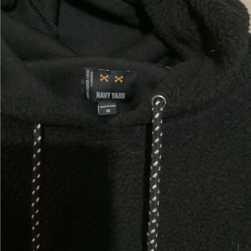 Navy Yard Black Fleece Hoodie